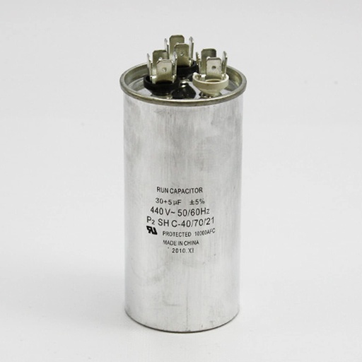 CAPACITOR 50+5UF ,CBB65 -ALM - 3 POLE